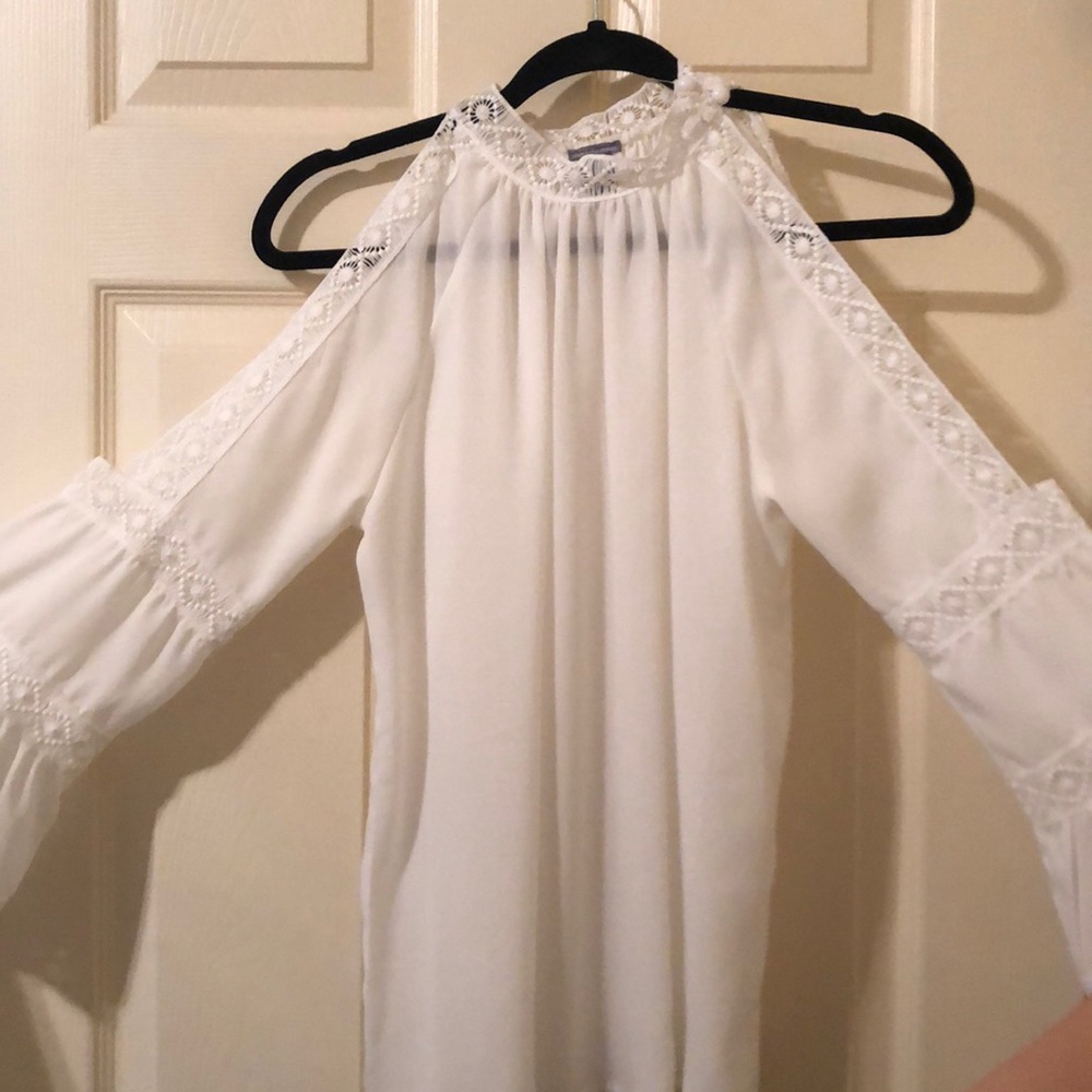 White Blouse with cold shoulders